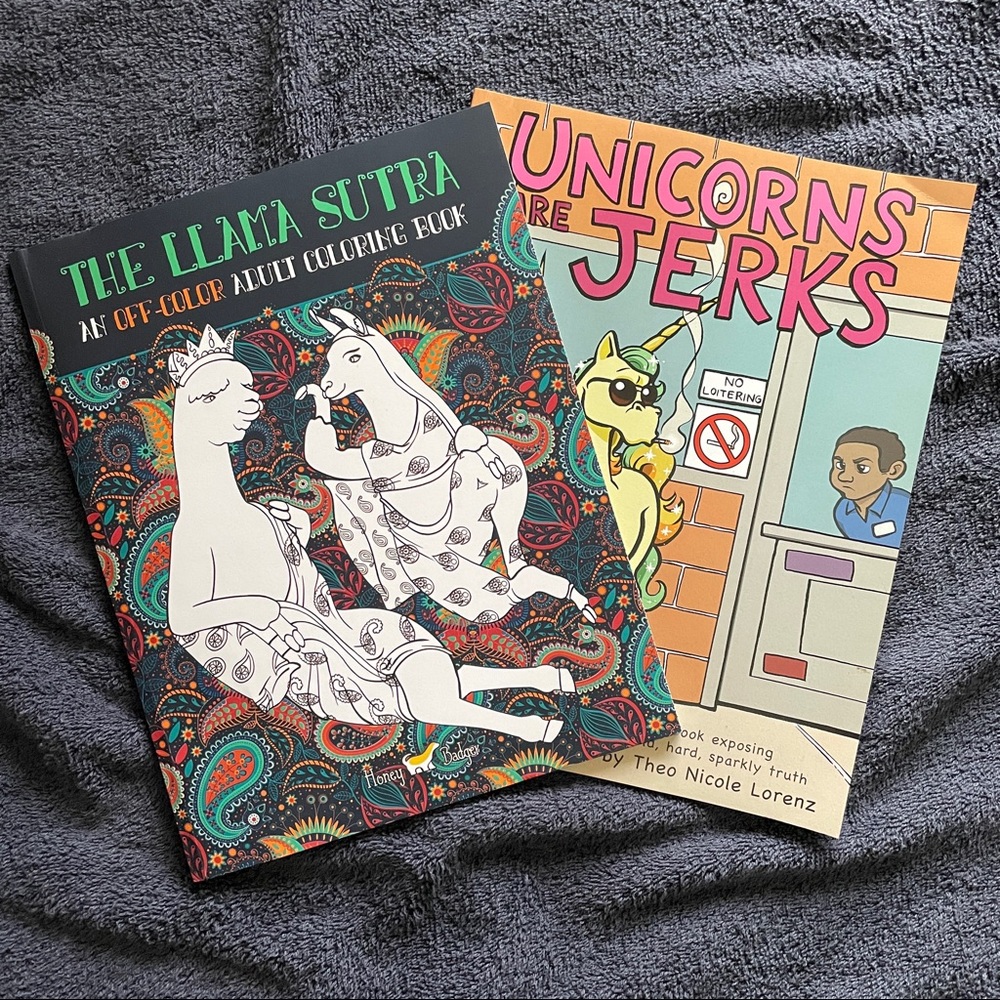 2 adult coloring books